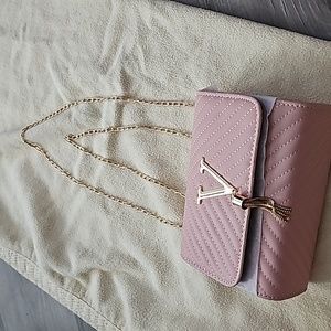 Elegant Handbag - Pink and Gold